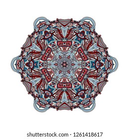 Mandala vector for art, coloring book, zendoodle. Round zentangle for coloring book pages, mandala design. Coloring mandala. round ornament lace pattern 