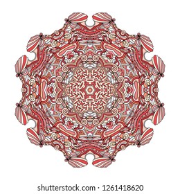Mandala vector for art, coloring book, zendoodle. Round zentangle for coloring book pages, mandala design. Coloring mandala. round ornament lace pattern 