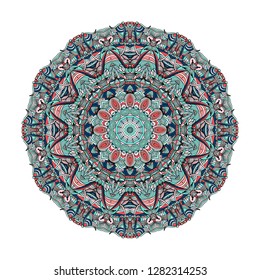 Mandala vector for art, coloring book, zendoodle. Round zentangle for coloring book pages, mandala design. Coloring mandala. round ornament lace pattern 