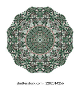 Mandala vector for art, coloring book, zendoodle. Round zentangle for coloring book pages, mandala design. Coloring mandala. round ornament lace pattern 