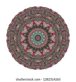 Mandala vector for art, coloring book, zendoodle. Round zentangle for coloring book pages, mandala design. Coloring mandala. round ornament lace pattern 