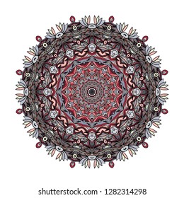 Mandala vector for art, coloring book, zendoodle. Round zentangle for coloring book pages, mandala design. Coloring mandala. round ornament lace pattern 