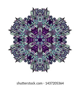 Mandala vector for art, coloring book, zendoodle. Round zentangle for coloring book pages, mandala design. Coloring mandala. round ornament lace pattern 
