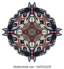 Mandala vector for art, coloring book, zendoodle. Round zentangle for coloring book pages, mandala design. Coloring mandala. round ornament lace pattern 