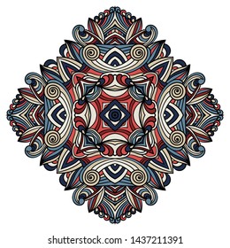 Mandala vector for art, coloring book, zendoodle. Round zentangle for coloring book pages, mandala design. Coloring mandala. round ornament lace pattern 