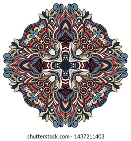 Mandala vector for art, coloring book, zendoodle. Round zentangle for coloring book pages, mandala design. Coloring mandala. round ornament lace pattern 