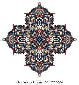 Mandala vector for art, coloring book, zendoodle. Round zentangle for coloring book pages, mandala design. Coloring mandala. round ornament lace pattern 
