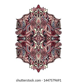 Mandala vector for art, coloring book, zendoodle. Round zentangle for coloring book pages, mandala design. Coloring mandala. round ornament lace pattern 