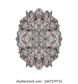 Mandala vector for art, coloring book, zendoodle. Round zentangle for coloring book pages, mandala design. Coloring mandala. round ornament lace pattern 