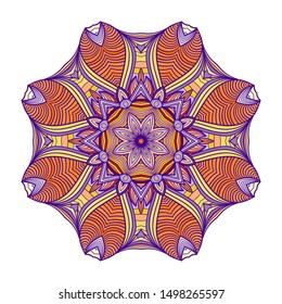Mandala vector for art, coloring book, zendoodle. Round zentangle for coloring book pages, mandala design. Coloring mandala. round ornament lace pattern 