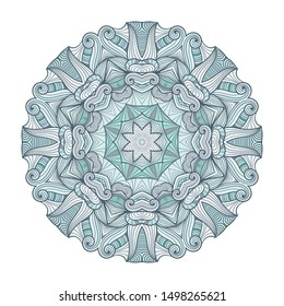 Mandala vector for art, coloring book, zendoodle. Round zentangle for coloring book pages, mandala design. Coloring mandala. round ornament lace pattern 
