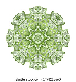  Vector de Mandala para el arte, libro de colorear, zendodle. Zentangle redonda para colorear páginas de libros, diseño mandala. Colorando mandala. patrón de encaje redondo 
