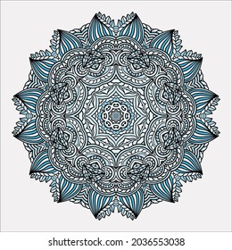 Mandala vector for art, coloring book, zendoodle. Round zentangle for coloring book pages, mandala design. Coloring mandala. round ornament lace pattern 