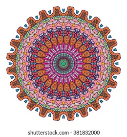 Mandala vector for art, coloring book, zendoodle. Round zentangle for coloring book pages, mandala design. Coloring mandala. round ornament lace pattern 