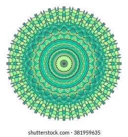 Mandala vector for art, coloring book, zendoodle. Round zentangle for coloring book pages, mandala design. Coloring mandala. round ornament lace pattern 