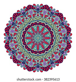 Mandala vector for art, coloring book, zendoodle. Round zentangle for coloring book pages, mandala design. Coloring mandala. round ornament lace pattern 