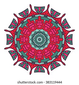 Mandala vector for art, coloring book, zendoodle. Round zentangle for coloring book pages, mandala design. Coloring mandala. round ornament lace pattern 