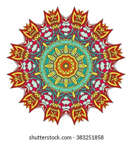 Mandala vector for art, coloring book, zendoodle. Round zentangle for coloring book pages, mandala design. Coloring mandala. round ornament lace pattern 