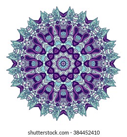 Mandala vector for art, coloring book, zendoodle. Round zentangle for coloring book pages, mandala design. Coloring mandala. round ornament lace pattern 