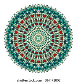 Mandala vector for art, coloring book, zendoodle. Round zentangle for coloring book pages, mandala design. Coloring mandala. round ornament lace pattern 