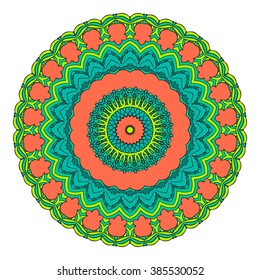 Mandala vector for art, coloring book, zendoodle. Round zentangle for coloring book pages, mandala design. Coloring mandala. round ornament lace pattern 