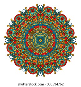 Mandala vector for art, coloring book, zendoodle. Round zentangle for coloring book pages, mandala design. Coloring mandala. round ornament lace pattern 