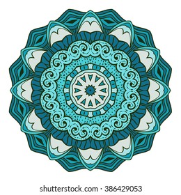 Mandala vector for art, coloring book, zendoodle. Round zentangle for coloring book pages, mandala design. Coloring mandala. round ornament lace pattern