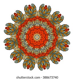 Mandala vector for art, coloring book, zendoodle. Round zentangle for coloring book pages, mandala design. Coloring mandala. round ornament lace pattern 