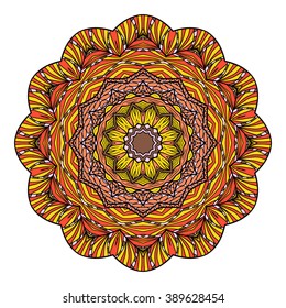 Mandala vector for art, coloring book, zendoodle. Round zentangle for coloring book pages, mandala design. Coloring mandala. round ornament lace pattern 