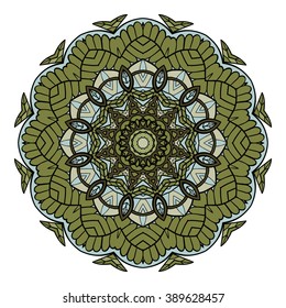 Mandala vector for art, coloring book, zendoodle. Round zentangle for coloring book pages, mandala design. Coloring mandala. round ornament lace pattern 