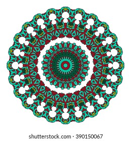 Mandala vector for art, coloring book, zendoodle. Hand drawn round zentangle for coloring book pages, mandala design. Coloring mandala: invitation, t-shirt print, wedding card, scrapbooking and tattoo