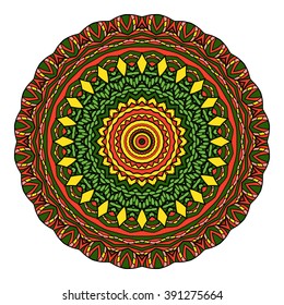 Mandala vector for art, coloring book, zendoodle. Hand drawn round zentangle for coloring book pages, mandala design. Coloring mandala: invitation, t-shirt print, wedding card, scrapbooking and tattoo