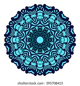 Mandala vector for art, coloring book, zendoodle. Hand drawn round zentangle for coloring book pages, mandala design. Coloring mandala: invitation, t-shirt print, wedding card, scrapbooking and tattoo
