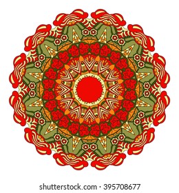 Mandala vector for art, coloring book, zendoodle. Hand drawn round zentangle for coloring book pages, mandala design. Coloring mandala: invitation, t-shirt print, wedding card, scrapbooking and tattoo