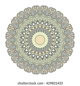 Mandala vector for art, coloring book, zendoodle. Hand drawn round zentangle for coloring book pages, mandala design. Coloring mandala: invitation, t-shirt print, wedding card, scrapbooking and tattoo