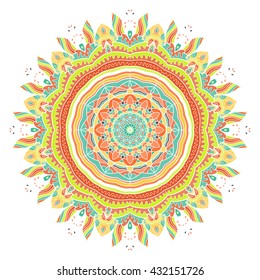 Mandala vector for art, coloring book, zendoodle. 