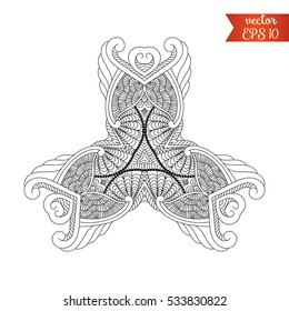Mandala vector for art, coloring book, zendoodle. Round zentangle for coloring book pages, mandala design. Coloring book template. round ornament lace pattern for your design