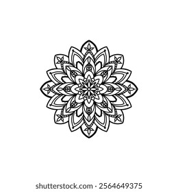Mandala Vector And Art Design With Black and White Background