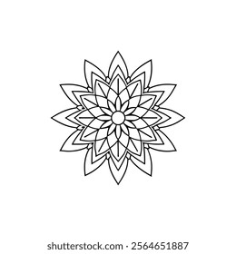 Mandala Vector And Art Design With Black and White Background