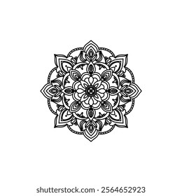 Mandala Vector And Art Design With Black and White Background