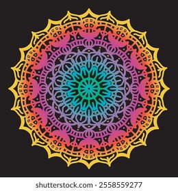 mandala vector art design. colorful mandala art design. Modern floral mandala art. 