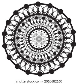 Mandala Vector Art Ethnic Henna or Floral Tatoo from Arab and Suitable for Decorative Calligraphy Ornament Outline shape to Tribal art
