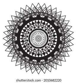 Mandala Vector Art Ethnic Henna or Floral Tatoo from Arab and Suitable for Decorative Calligraphy Ornament Outline shape to Tribal art