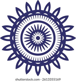 Mandala vector art illustration on white background