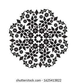 Mandala vector art on isolated background for wallpaper and textile.