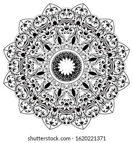 mandala vector art, ornament decorative, isolated white background, EPS 10