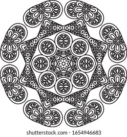 Diseño del patrón de arte de los vectores de Mandala 