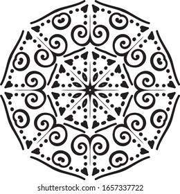 Mandala Vektorillustration Art Muster Design 