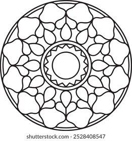 Projeto de padrão de arte vetorial Mandala