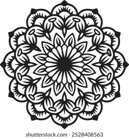 Projeto de padrão de arte vetorial Mandala